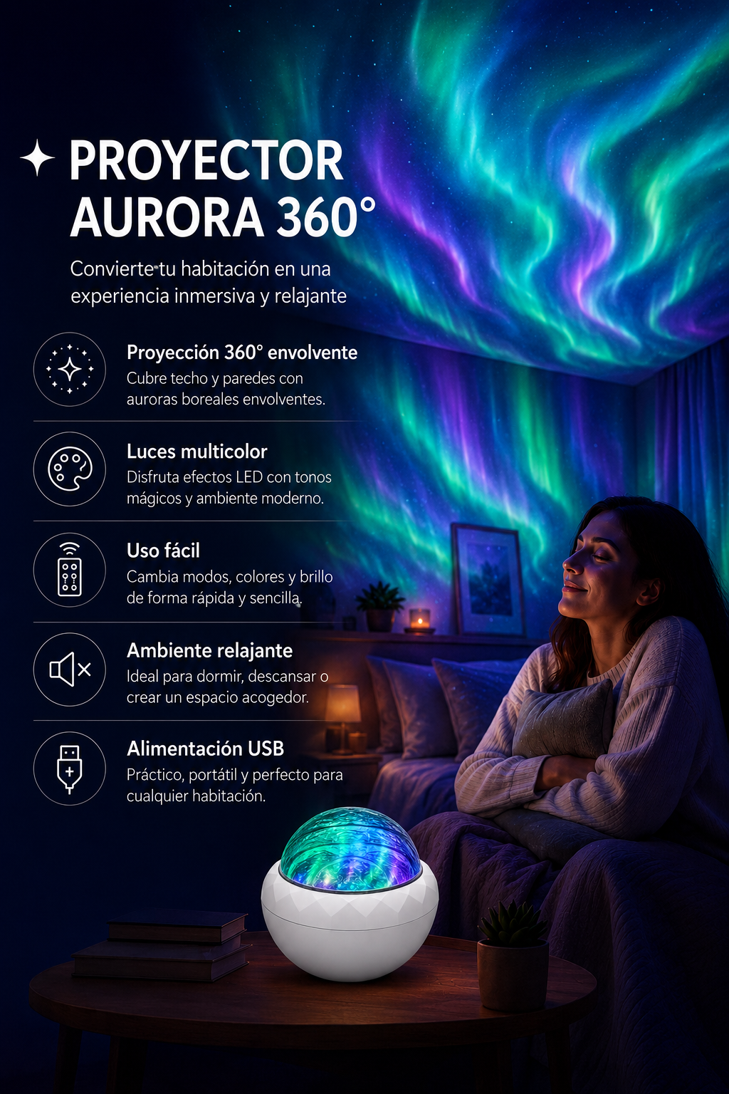 Proyector Aurora 360°